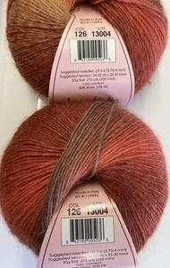Lot Of 2 Louisa Harding Amitola Yarn, 80% Wool/ 20% Silk. Color Pumpkin:546 Yds - Picture 1 of 5