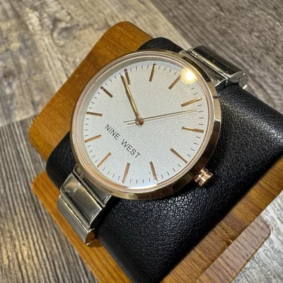 Nine West Rose gold Watch Womens 36mm Case Quartz Bracelet Band - Image 1 of 4