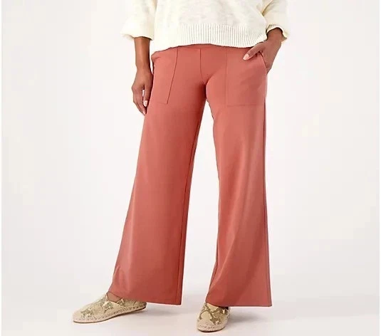 Pantalones de pierna ancha para mujer con control de barriga Luxe cobre mediano A573610 Foto 1 de 1