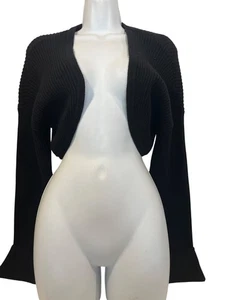 SO schwarzer Strick Crop SHRUG Pullover Damen L - Bild 1 von 5