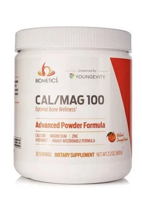 CAL MAG 100 CÁLCIO MAGNÉSIO ZINCO VITAMINA D YOUNGEVITY PÓ SUPLEMENTO ÓSSEO - Imagem 1 de 4