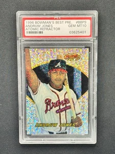 1996 Bowman’s Best Preview #91 Andruw Jones Atomic Refractor PSA 10 Low Pop - Picture 1 of 2