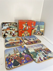 Posavasos vintage de escena de invierno - Imagen 1 de 7