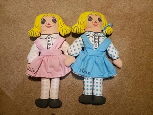 Vintage Maisy und Gänseblümchen Stoff Stoffpuppen Set, 15 1/2" - Bild 1 von 4