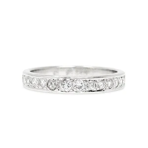 Platinum 15 Diamond .45tcw Anniversary Band - Size 6 - Picture 1 of 5