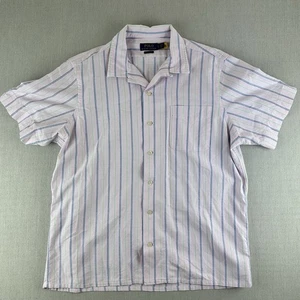 Polo Ralph Lauren Shirt Mens Size L Button Up Pink Striped Classic Fit - Picture 1 of 6