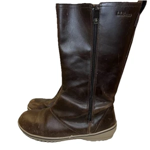 LL Bean Carrabassett Tek 2.5 Primaloft 100g braune Lederstiefel Damen 8 hoch - Bild 1 von 13