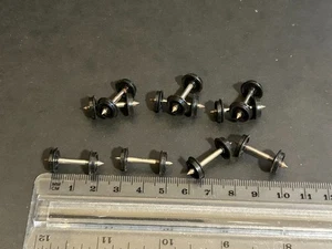 HO scale Model Trains Metal Pointed Wheels LOT OF 10  Unknown Brand Combine Ship - Picture 1 of 3