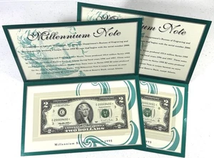 1995 Millennium Two Dollar $2 Star Note OGP! Free Shipping! - Picture 1 of 4