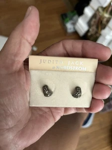 Judith Jack JJ Sterling Silver 925 Marcasite Womans Drop Earrings New Nordstrom - Picture 1 of 3