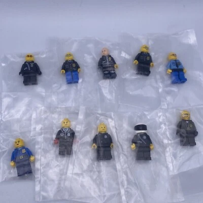 Lego Minifiguras Lote de 10 Policía Aplicación de la Ley Sheriff Marshall Seguridad #3 Foto 1 de 4