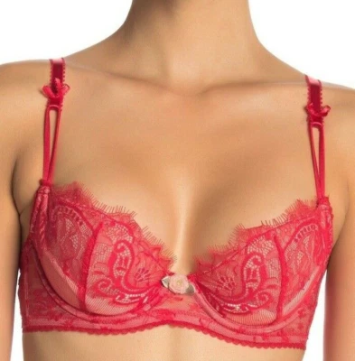 Dita Von Teese Coquette Lace Bra sz 34DD / EU 75E  red - Image 1 of 4