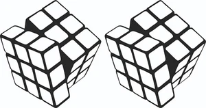 2 x Rubiks-Stickers-Funny-Decal-Car-Wall-Mirror-Window-94mm-100mm each - Picture 1 of 2