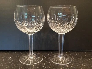 Waterford Crystal LISMORE - Set 2 bicchieri da vino a palloncino Hock 8" ECCELLENTI - Foto 1 di 5