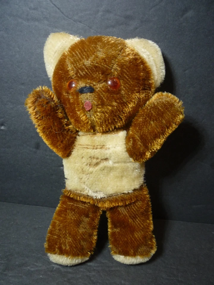 Antiguo oso de lana de la década de 1950 fábrica de muñecas de Shanghai temprana, juguete de peluche MUY ANTIGUO Foto 1 de 4