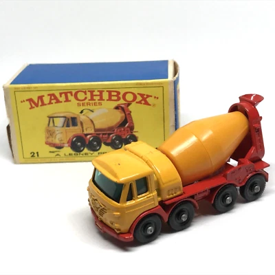 Lesney Matchbox No. 21 Foden Cement Truck 1968 Yellow/Red Made In England W/Box - Image 1 of 4