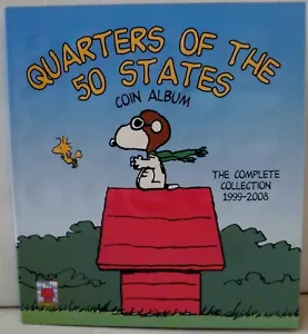 Peanuts Snoopy Quarters of 50 States Coin Album Complete Collection 1999-2008 - Picture 1 of 3