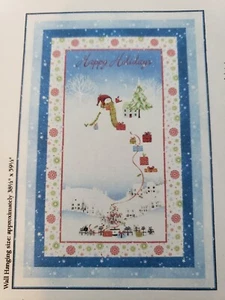 Red Rooster Fabric "Tis The Season" Wall Hanging Quilt Kit + Binding + Backing - Picture 1 of 4