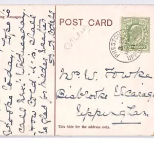 Tarjeta postal GB Rutland KEVII *PRESTON/UPINGHAM* CDS 1911{samwells}YK204 - Imagen 1 de 8
