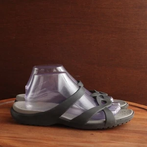 Sandali Crocs donna TG 10 BLK Meleen Twist impermeabili slide slip on scarpa estiva - Foto 1 di 12