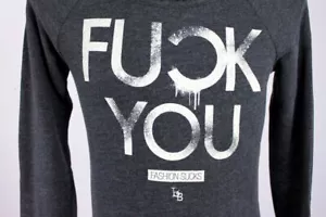 BOOM BAP men Shirt Sweatshirt Pullover anthrazit langarm FuckYOU G XS 40 NEU M67 - Bild 1 von 7