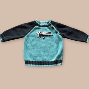 Janie and Jack Airplane Pullover Knit Sweater 3-6 months - Picture 1 of 3