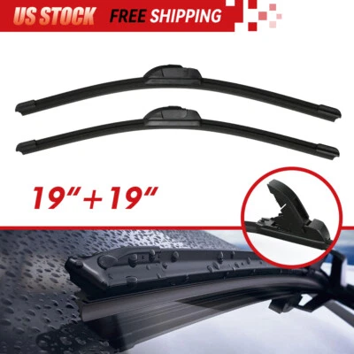 2pcs 19"19"inches Windshield Wiper Blades J-Hook For Jeep Liberty 2002-2011 - Image 1 of 4