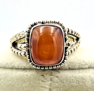 Roter Karneol Edelstein 925 Sterling Silber Ring Größe 9 Ethno Boho Western - Bild 1 von 10