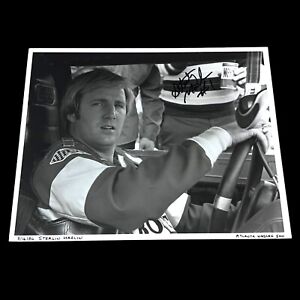 Sterling Marlin 1986 ATLANTA NASCAR 500 VINTAGE B&W SHOT autographed 8x10 photo