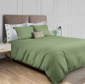 White Classic Sage Green Duvet Cover Queen Size, Microfiber Duvet Cover With Set - Picture 1 of 9