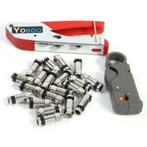 Compression Tool Kit F-Type For RG58 RG59 RG6 Connector Crimping Tool High Q - Picture 1 of 12