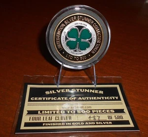 Lucky Green Australian Coin/Token Finished in 999 Fine Silver & 24K Gold LTD 500 - Picture 1 of 12