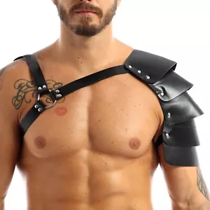Costume uomo lingerie ecopelle armatura pettorina cosplay clubwear - Foto 1 di 10