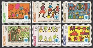 Mozambico 631-636,MNH.Michel 694-699. Anno del Bambino IYC-1979.Disegni bambino - Foto 1 di 1
