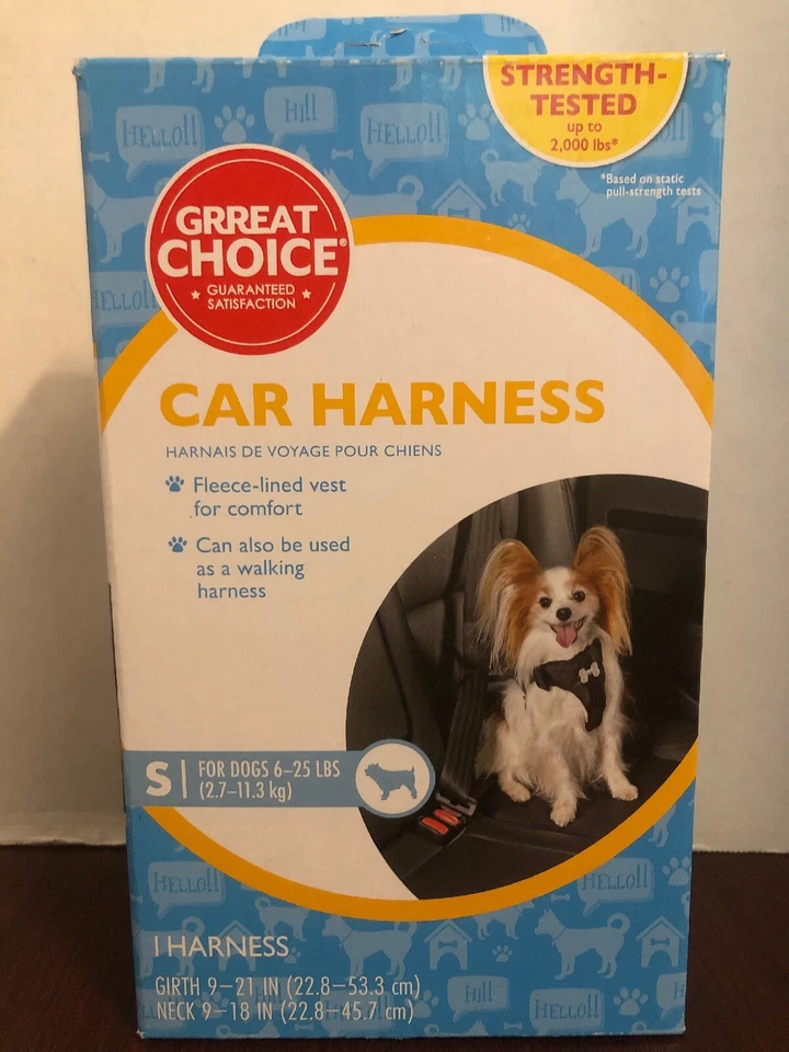 Arnés de coche Grreat Choice perros pequeños 6-25 libras - NUEVO para caridad Foto 1 de 2