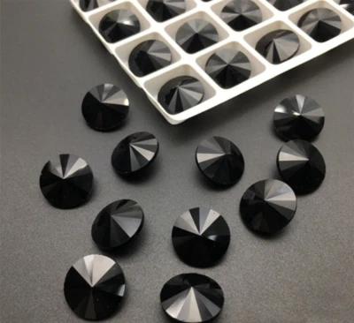 100pcs Glass Crystal Rhinestone Color Rivoli Strass Jewels stones - Image 1 of 4