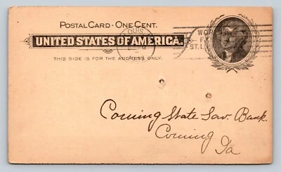 c1902 Postal Card BUCKLEY CUSTOM SHIRT MFG CO Bill WORLD'S FAIR St. Louis Cancel - Image 1 of 3