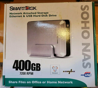 SmartDisk ND400 Soho NAS 400GB Network Attached Storage Ethernet & USB HD Drive - Image 1 of 4