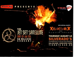Jet Set Satellite NEW 2008 End Of An Era Canada CD Release Concert Card - Foto 1 di 1