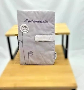 Candide protège-carnet de santé tissu rose/beige violet 24 x 17 cm env - Picture 1 of 3