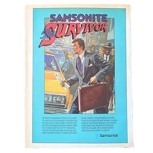 Samsonite Accord Attache Aktentasche Printwerbung 1983 Vintage 80er 8,25x11 illustriert - Bild 1 von 1
