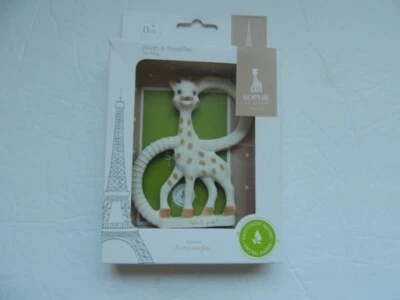Vulli Sophie La Girafe Teether Toy Ring Giraffe All-Natural Rubber NEW open box - Image 1 of 4