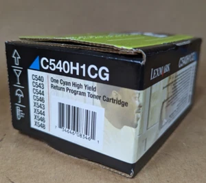 Cartucho de tóner cian de alto rendimiento genuino nuevo Lexmark C540H1CG - Imagen 1 de 7