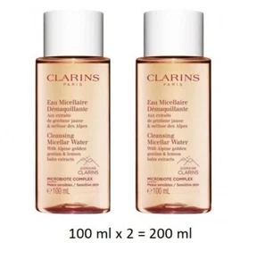 Clarins Cleansing Micellar Water Set - Sensitive Skin - 100 ml x 2= 200 ml - New - Picture 1 of 1