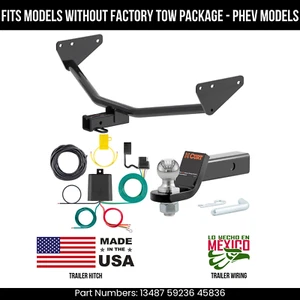 For 22-24 Outlander Trailer Hitch 4 Pin Wiring 2" Ball Fit w/o OE TowPKG PHEV 2" - Zdjęcie 1 z 24