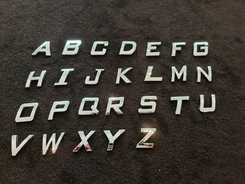 EUFAB Lettere cromate 3D lettera autoadesiva a scelta cromo sticker adesivo auto