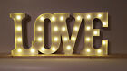 3D LED Schriftzug LOVE Weiss 71x30x5cm Batterie 2xAA Metall Leucht-Buchstaben