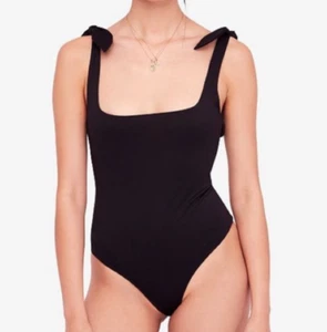 NWT Black Free People Backless Low Back Body Suit with Shoulder Ties size small - Picture 1 of 3