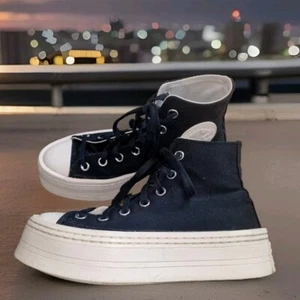 Converse All Star schwarz weiß klobige Sohle High Top UK 5 Damen Herren Sneaker - Bild 1 von 15