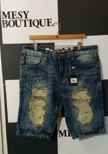 Rocksmith Mens Short Pants Ripped Fulton Denim Indigo Jeans Size:32 - Picture 1 of 5